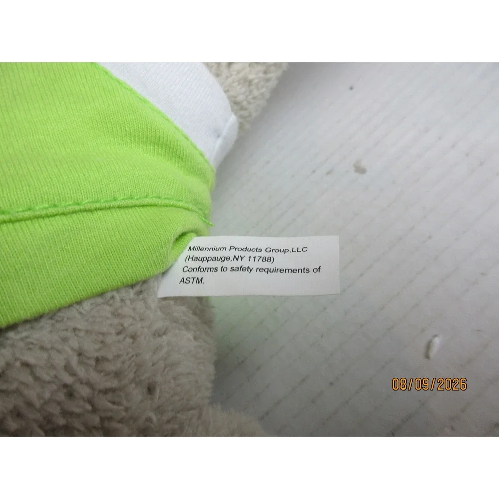 Millennium Products Group Hug Monster Large Plush Tan Green Shirt 14in Toy